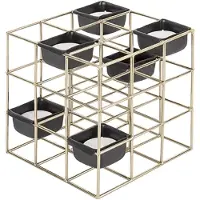 PT Living Theelichthouder Structure Iron Square Gold