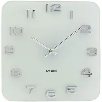 Karlsson Klok Vintage White Glass 35 x 35 cm