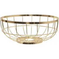 PT Living fruitschaal - open draadstructuur - Ø 28 cm - goudkleurig