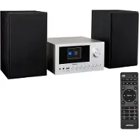 Medion LIFE P85003 Micro-Audio-System, Internet/DAB+/PLL-UKW Stereo-Radio mit je 40 Senderspeichern, 2,8'' TFT-Farbdisplay, Bluetooth 5.0, CD-Player