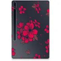 B2Ctelecom Samsung Galaxy Tab S7 Plus | S8 Plus Siliconen Hoesje Blossom Red