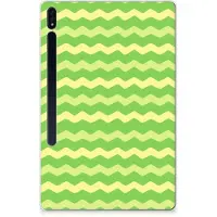 B2Ctelecom Samsung Galaxy Tab S7 Plus | S8 Plus Hippe Hoes Waves Green