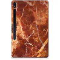 B2Ctelecom Samsung Galaxy Tab S7 Plus | S8 Plus Tablet Back Cover Marmer Bruin