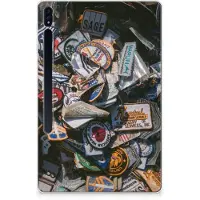B2Ctelecom Samsung Galaxy Tab S7 Plus | S8 Plus Tablet Backcover met foto Badges