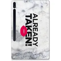 B2Ctelecom Samsung Galaxy Tab S7 Plus | S8 Plus Back cover met naam Already Taken White