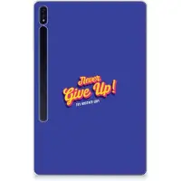 B2Ctelecom Samsung Galaxy Tab S7 Plus | S8 Plus Back cover met naam Never Give Up