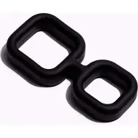 Sparta Siliconen Cockring Muscle 2 Way - Zwart