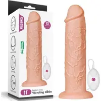 Lovetoy - Realistische XXL Vibrerende Dildo 28 cm - Lichte Beige