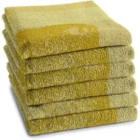 DDDDD - Citrus Keukendoek - Set van 6 - Katoen - Citroenprint - 50x55 cm - Badstof - Geel