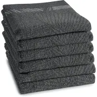 DDDDD Barrier - Keukendoek - Set van 6 - Keukenhanddoeken - 50x55cm - Antraciet