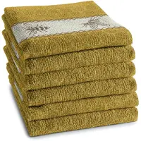 DDDDD - Bees - Keukendoek - Set van 6 - Keukenhanddoeken - 50x55cm - Geel