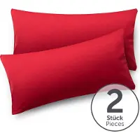Blumtal - Set Van 2 Kussenslopen - Superzachte Premium Jersey Kussenhoes - 100% Katoen - 40 x 80 cm - Rood