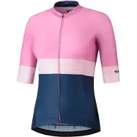 Shimano Fietsshirt - Shimano Wielershirt Yuri - L - Dames - Roze / Blauw