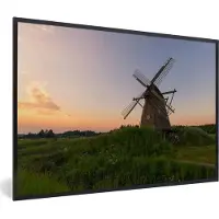 PosterMonkey Fotolijst incl. Poster - Molen - Horizon - Lente - 60x40 cm - Posterlijst