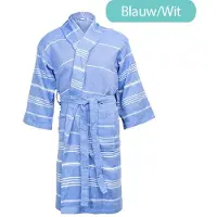 The One Towelling Hamam Badjas Blauw - L/XL