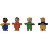 PlanToys Plan Toys Plan City houten speelstad poppentjes Winkeliers