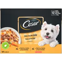 Cesar 4x Maaltijdzakjes 12-pack In Gelei 12 X 100 Gr