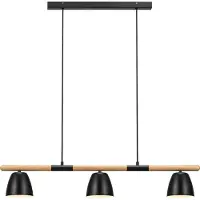 Nordlux Hanglampe , Theo, dimbare, Zwart, Keuken, Metaal, Modern