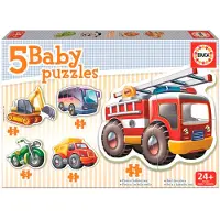 Educa Set van 5 Puzzels - Baby - Auto's