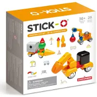 Clics Toys Speelgoed met magneten Stick-O, Bouwset voor voertuigen, 26 onderdelen