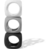 Moluk OIBO / SET Monochrome kleuren, set van 3 soft-grip baby ballen in verschillende kleuren, in siliconen rubber, in doos 8.3x8.3x19.2cm, 0+
