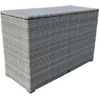 AVH-Collectie Kussenbox groot 167x70xH106 cm wit grijs