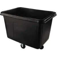 Rubbermaid transportbak Cube Truck, met wieltjes, 0,4 m³ (400 l), tot 227 kg, B 780 x D 1120 x H 825 mm, zwart
