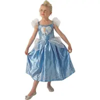 Vegaoo Blauwe Assepoester Deluxe jurk voor meisjes