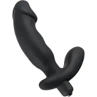 Rebel - prostaatvibrator met penis (zwart)