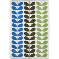 Orla kiely Trio Stem Riviera badlaken - 100x150 cm - groen-blauw- jacquard handdoek