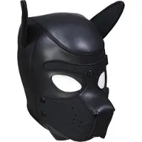 Master Series - Neopreen Puppy Hood - Zwart XL