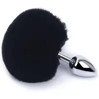 Kiotos Buttplug konijnenstaart - zwart