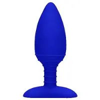 Elegance - Heating Anal Butt Plug - Glow - Blue