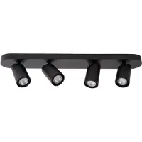 Lucide XYRUS - Plafondspot - LED Dim to warm - GU10 - 4x5W 2200K/3000K - Zwart