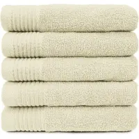 The One Towelling The One Badhanddoek 450 gram 70x140 cm Creme (5 stuks)