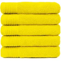 The One Towelling The One Handdoek 450 gram 50x100 cm Geel (5 stuks)