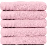 The One Towelling The One Badhanddoek 450 gram 70x140 cm Licht Roze (5 stuks)