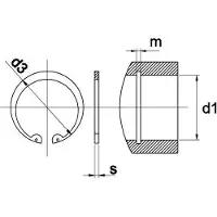 Kobout Borgring Din472 11X1Mm V Boring - 100 stuks