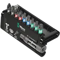 Wera 8740/51/55/67-9/IMP DC 05073980001 Bitset 10-delig Kruiskop Phillips, Kruiskop Pozidriv, Inbus, Binnen-Torx Impactor technologie