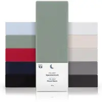 Blumtal Hoeslaken - Fitted Sheet - Jersey - Katoen - 180 x 200 x 30 cm - Zomers Groen