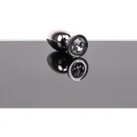 Kiotos - Lichtgewicht Buttplug Metaal Met Wit Kristal - Small