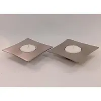 Hendi Waxinelichthouder-Waxinelicht-geborsteld-staal-sfeerverlichting