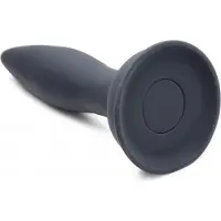 Master Series Turbo Ass-Spinner Silicone Anal Plug with Remote Control - Black