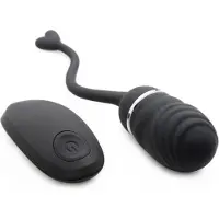 XR Brands O-Bomb Rechargeable Remote Control Egg Vibrator - Black