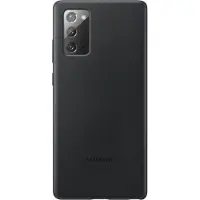 Samsung Galaxy Note 20 Back Cover Leer Zwart