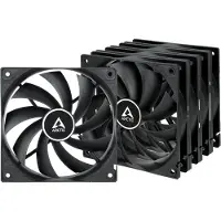 Arctic F12 - Rev 3 - Gehäuselüfter - 120 mm - Schwarz (Packung mit 5) PC-ventilator Zwart (b x h x d) 120 x 25 x 120 mm