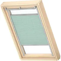 Velux Origineel Plisségordijn (FHL), Zilveren Kozijn, MK08, Mint Green