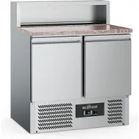 Ecofrost Pizzawerkbank - 240L - 2 Deuren - Boven 5x 1/6 GN - Statisch + Ventilator - 900x700x1075mm - Horeca Oven