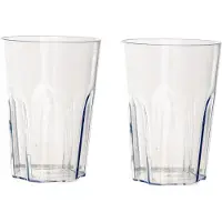 ARAVEN kunststof drinkglazen - 2x stuks - onbreekbare waterglazen - 400 ml - polycarbonaatglas