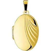 The Jewelry Collection Medaillon Poli/mat - Goud